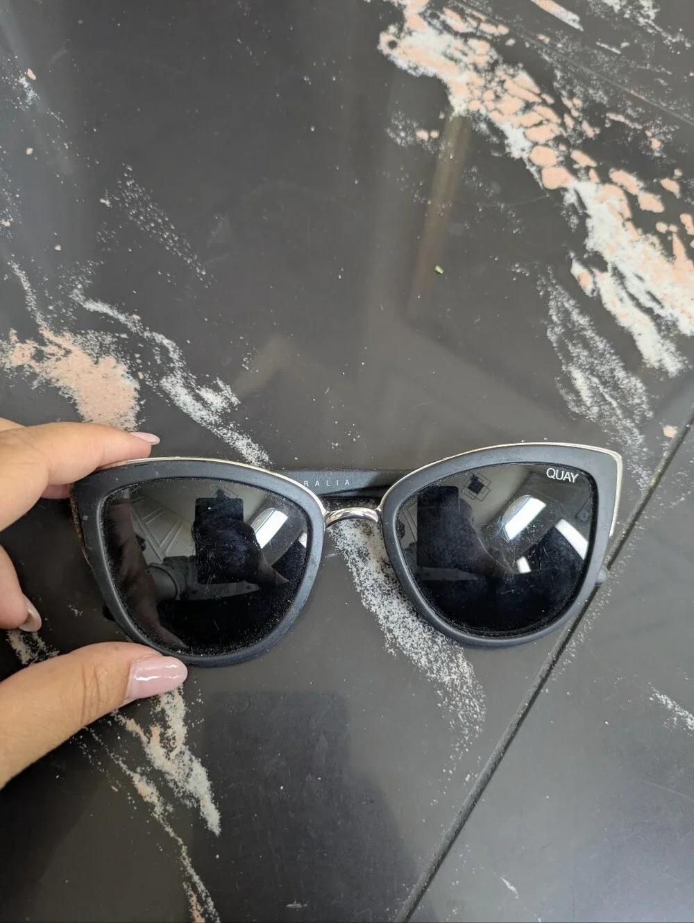 Quay Australia Black Cat Eye Sunglasses